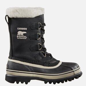 Sorel Caribou Women's Snow Boot Waterproof Black Fleece Lining